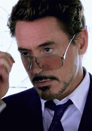 Confused Tony Stark Talking GIF