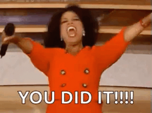 Congrats Excited Oprah Winfrey Meme GIF