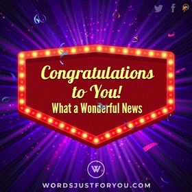 Congrats On Wonderful News Design GIF