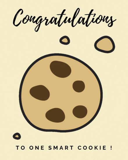 Congrats Smart Cookie Digital Art GIF