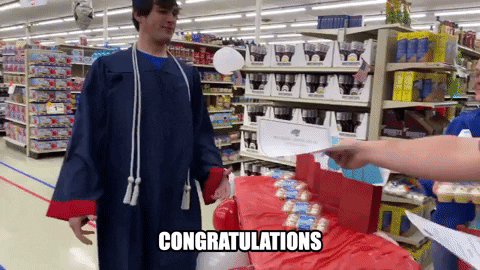 Congrats Supermarket Graduation Meme GIF