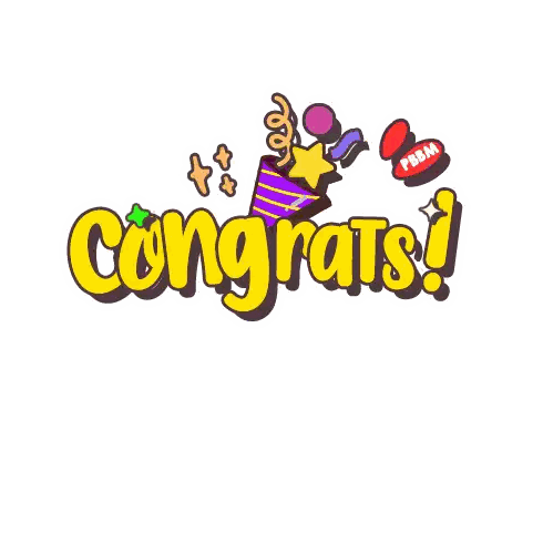 Congrats Text in Purple Box