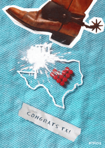 Congrats TX Card With Cowboy Boot and Cherries