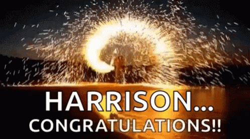 Congratulation Harrison Fireworks Meme GIF
