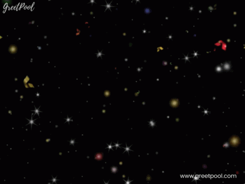 Congratulations And Celebrations Are Written In White On A Black Background GIF