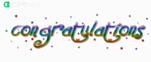 Congratulations Animated Twinkling Star GIF