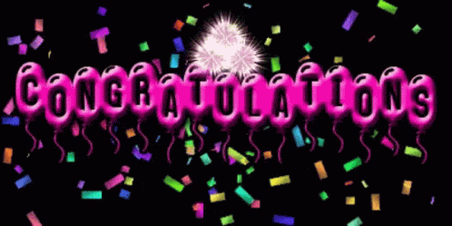 Congratulations Animated Fireworks GIF