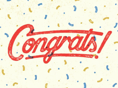 Congratulations Raining Animated Confetti GIF