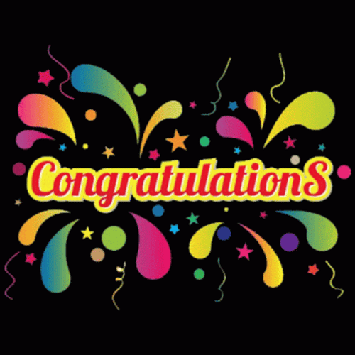 Congratulations Animated Colorful Celebration GIF