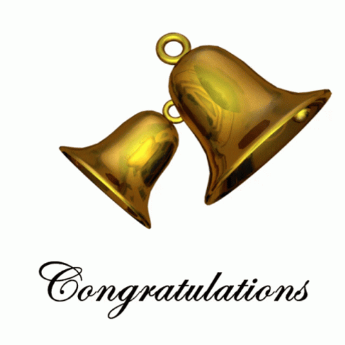 Congratulations Animated Dancing Bell GIF