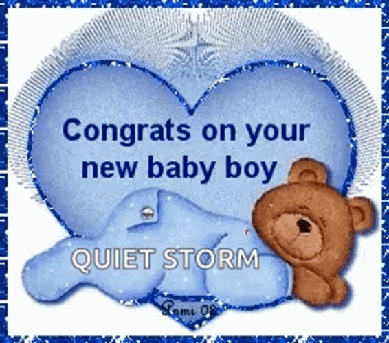 Congratulations Animated Sleeping Baby Bear GIF