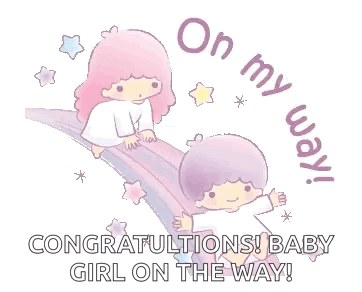 Congratulations Baby Girl With Twin Stars GIF