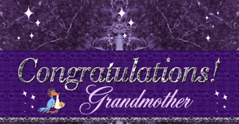 Congratulations Baby Violet Background GIF