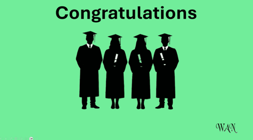 Congratulations Class Of 2026 Is Written On The Green Background GIF