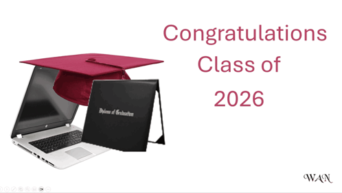 Congratulations Class Of 2026 With A Graduation Cap And Diploma GIF