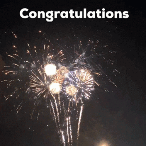 Congratulations Fireworks Display GIF