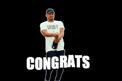 Congratulations Funny Steven Barlett Popping Bottle GIF