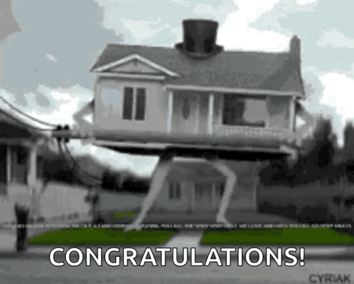 Congratulations Funny Tap Dancing House GIF