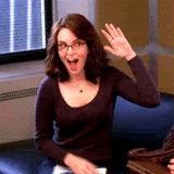 Congratulations Funny Tina Fey Self High Five GIF