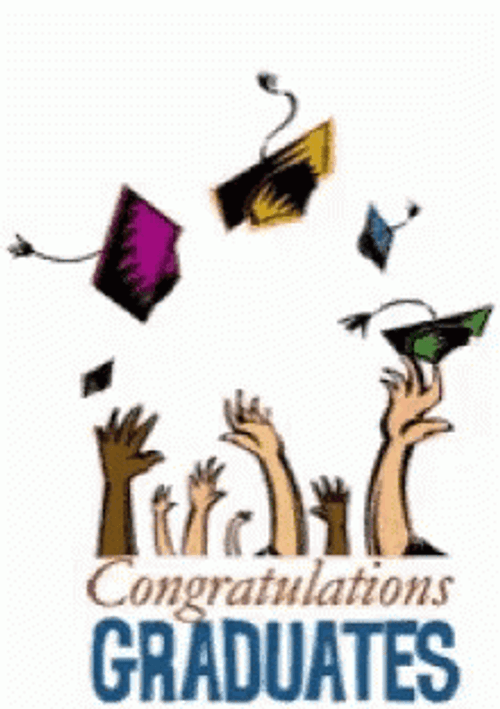 Congratulations Graduate Animated Throwing Academic Cap GIF