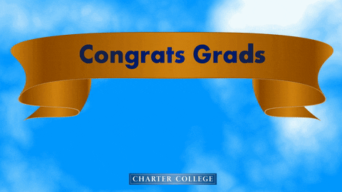 Congratulations Graduate Charter College GIF