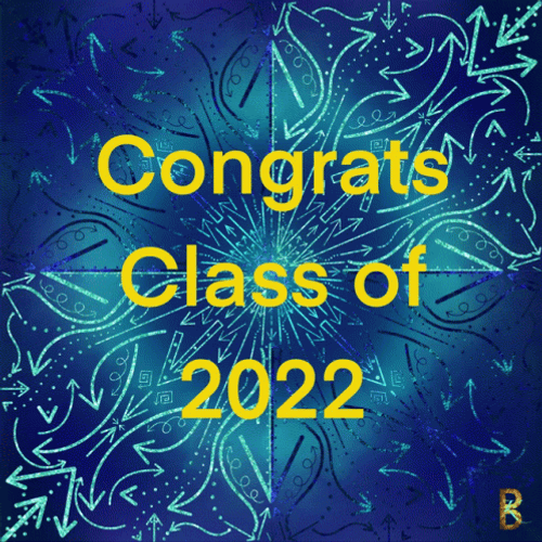 Congratulations Graduate Class Of 2022 Glowing Greeting GIF