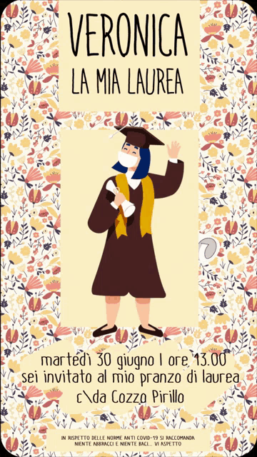 Congratulations Graduate Veronica La Mia Laurea Animated Girl GIF