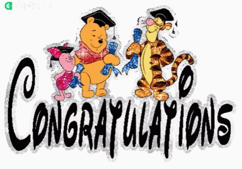 Congratulations Graduate Winnie The Pooh With Friends GIF