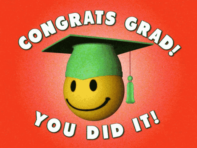 Congratulations Graduate You Did It Smiley Emoji GIF