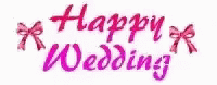 Congratulations Happy Wedding Text Animation GIF