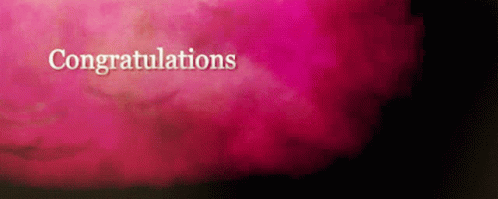 Congratulations in White Letters
