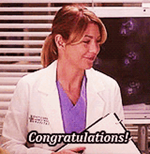 Congratulations Meredith Grey GIF