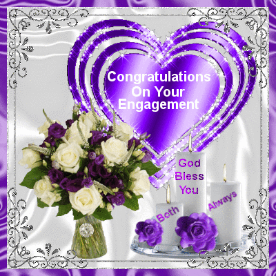 Congratulations On Your Engagement Purple Heart GIF