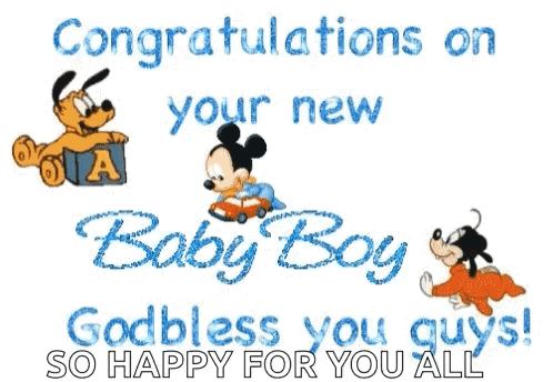 Congratulations On Your New Baby Boy Godbless You Guys GIF