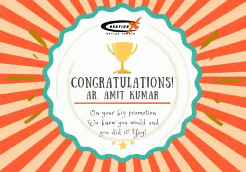 Congratulations On Your Promotion Amit Kumar GIF