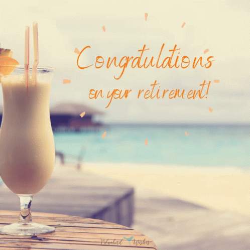 Congratulations On Your Retirement Is Written On A Card GIF