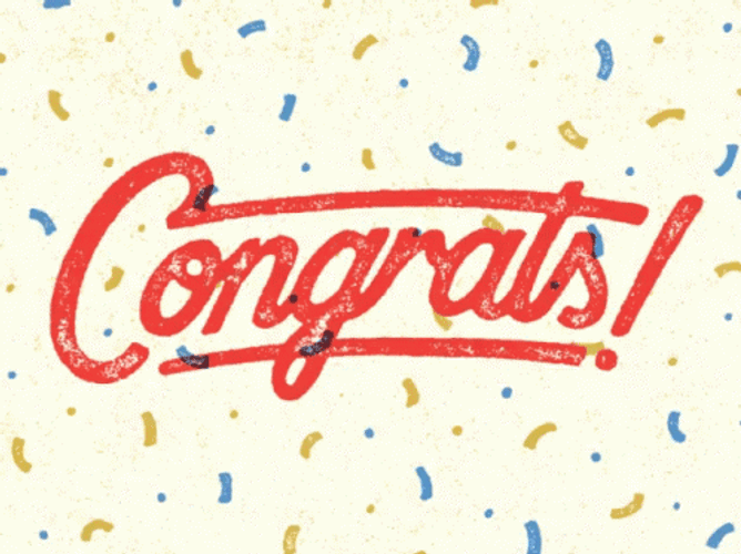 Congratulations Raining Animated Confetti GIF