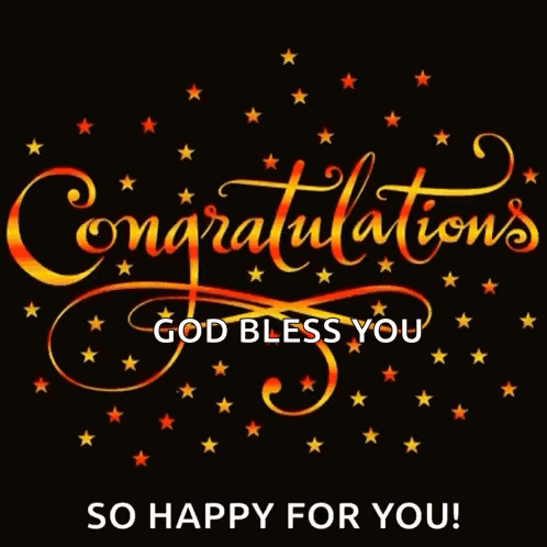 Congratulations So Happy God Bless You Black Stars GIF