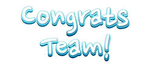 Congratulations Team in Blue