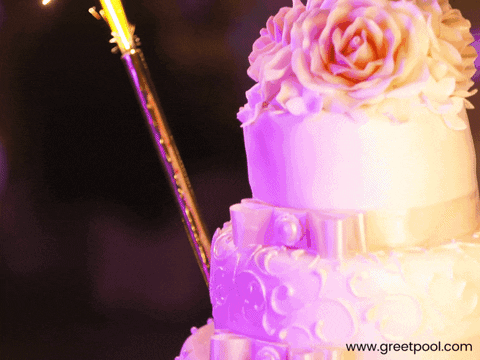 Congratulations Wedding Best Wishes Cake GIF