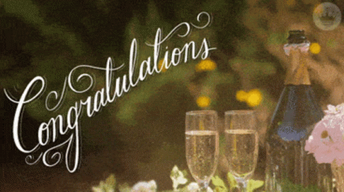 Congratulations Wedding Wine Glass Sparkling GIF
