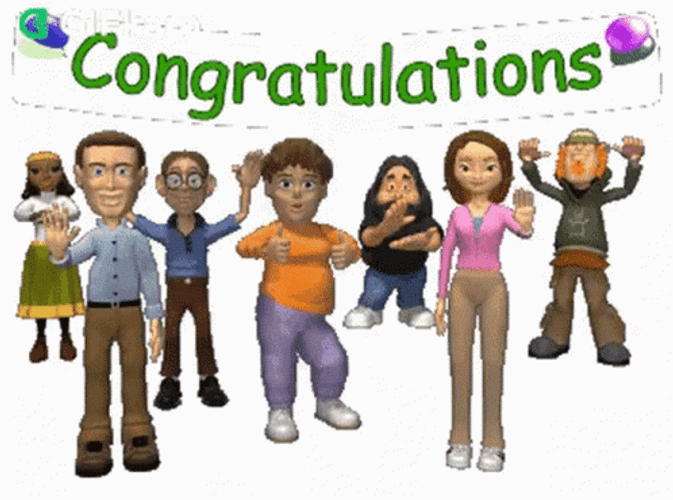 Congratulations With Animated People GIF