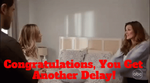 Congratulations You Got Another Delay GIF