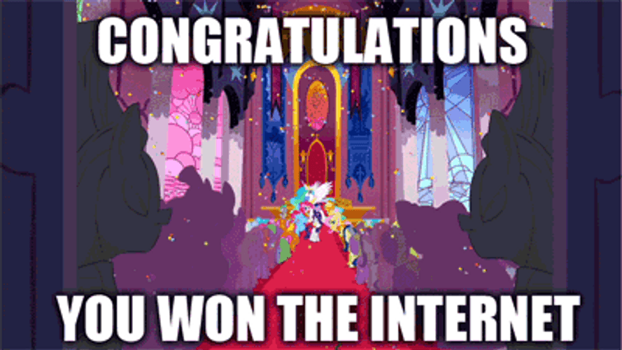 Congratulations You Won The Internet GIF