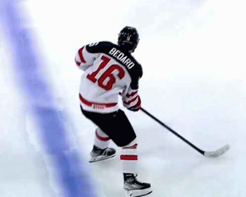 Connor Bedard 16 Pass Puck GIF