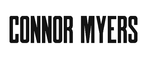 Connor Myers Logo Black and White