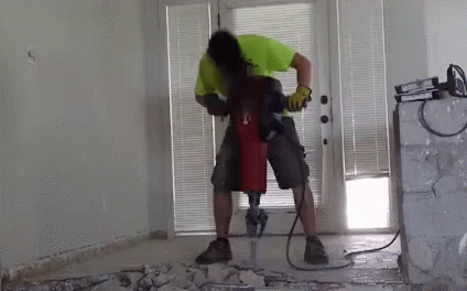 Construction Worker Metal Rock GIF