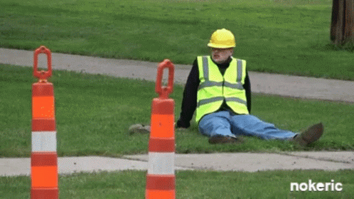 Construction Worker Tired GIF