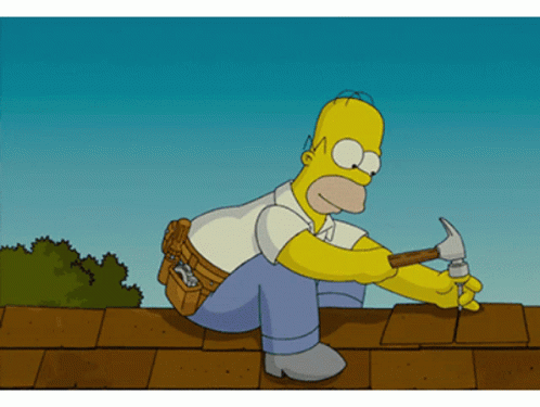 Construction Homer Simpson GIF