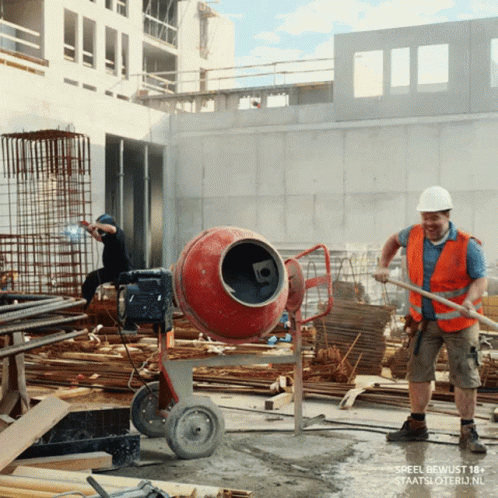 Construction Worker Shovel GIF